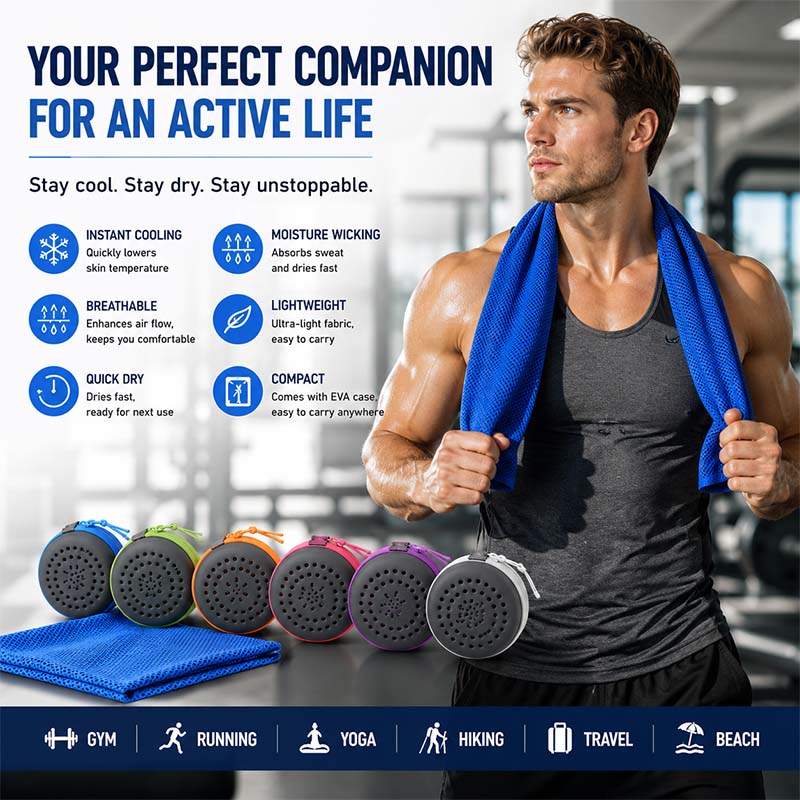 Crossfit Yoga - Instant Cooling Towel with EVA Case